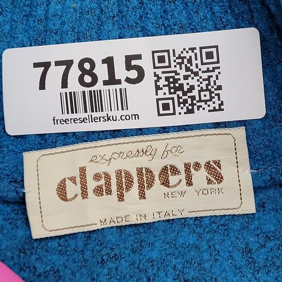 Vintage Clappers New-York 1/4-Zip Sweater S/M 20x25 Made In Italy - Picture 8 of 11